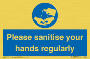 Please sanitise your hands regularly